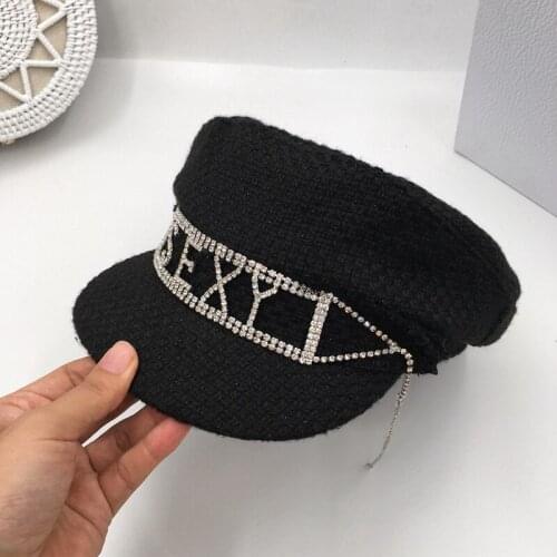 Ins tidal autumn winter knitting octagonal cap beret newsboy cap Japanese sun hat leisure
