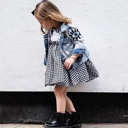 Children Denim Jackets For Girls Coats Embroidery Vintage Kids Jackets Boys Denim Coat Spring Autumn Baby Girls Denim Jackets