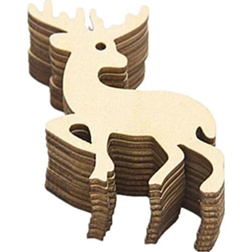 Laser cut Cheaper Christmas Wooden Pendant Decoration Cute Christmas Gift
