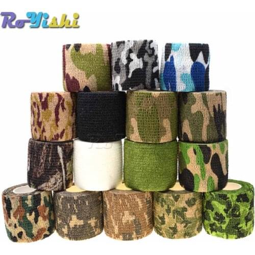 100Roll/pack Waterproof Outdoor Camo Hiking Camping Hunting Camouflage Stealth Tape Wraps 4.5M*5CM