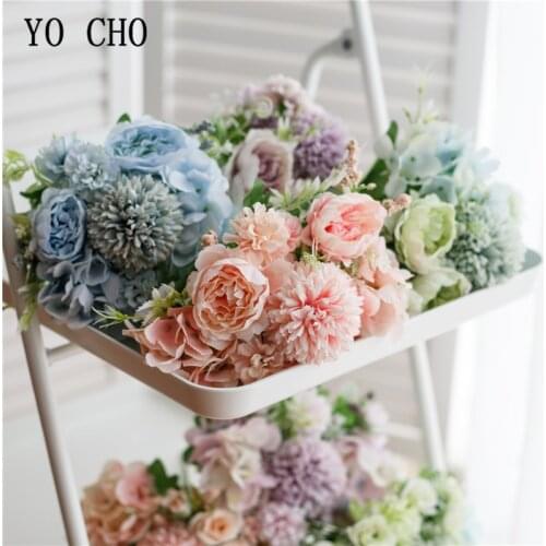 2020 best-selling bridal bouquets artificial flowers silk hydrangea small bouquet decoration fake flowers Wedding bouquet