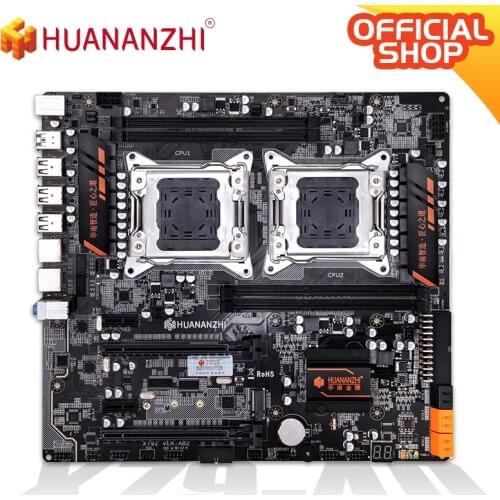 HUANANZHI X79 4D Dual CPU X79 Motherboard For Intel X79 LGA 2011 E5 DDR3 1333 1600 1866MHz 128GB PCI-E SATA3 USB3.0 E-ATX