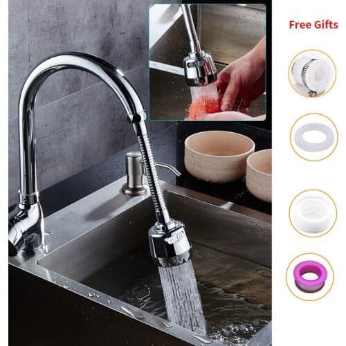Anti Splash Faucet Filter Nozzle 2 Level Adjustable 360 Rotate Water Saving Shower Tap Universal Spray Head Extender Adapter