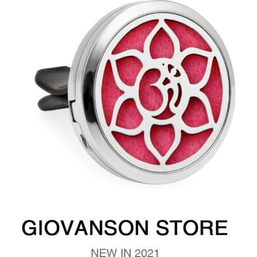 30mm Essential Oil Air Freshener Car Vent Clips Heart Flower Diffuser Locket Perfume Free 10Pads