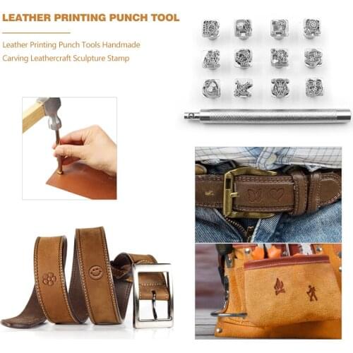 Working Saddle Printing Mold Engraving Stamps DIY Leather Printing Metal Carving Stamp Constellation Punches
