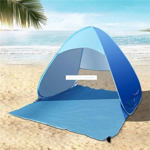 UR61001 Beach Tent Pop Up Open Anti-UV Sunshelter Waterproof Automotic Open Family Tourist Fish Outdoor Sunshade Camping Tent