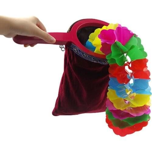 Repeat Zipper Change Bag(Double Layer) Magic Tricks Close Up Appearing From Empty Bag Magie Gimmick Props Toys for Children
