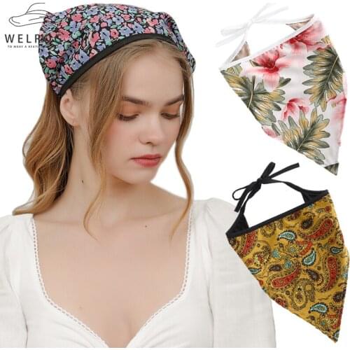 Bohemia Triangle Hair Scarf Headband Floral Printing Hair Bands Bandana Turban Headbands for Women Headwrap Hair Accessories