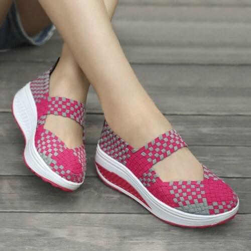 Spring Women Sandals Platform Shoes Women Summer Woven Shoes Flat Wedge Shoes Woman Multi Colors Ladies Shoes