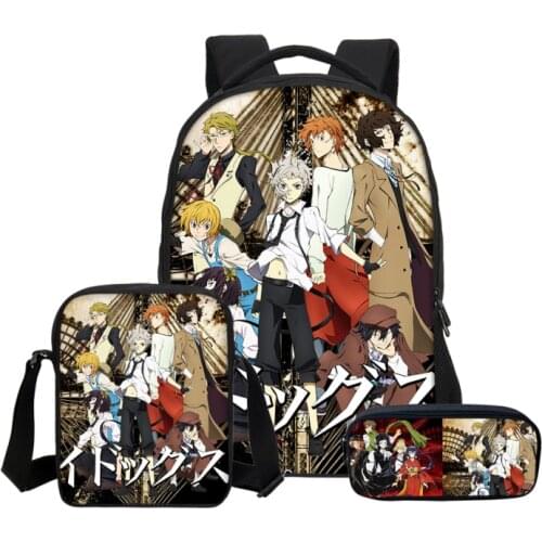 Anime Design Stray Dogs School Bags For Teenagers Girls Schoolbag Large Printing School Backpack Set Rucksack Bagpack Book Bags