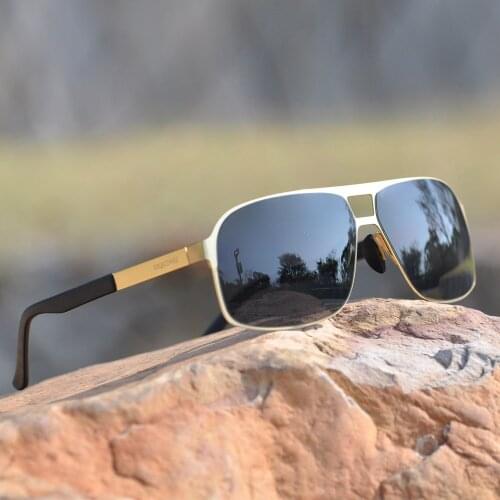 New Fashion Sunglasses Big Frame Metal Sunglasses Men Polarized Personalized Sunglasses