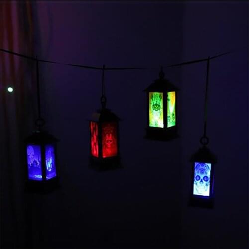 Halloween Led Light Hanging Ornaments Festival Bar Home Night Light Halloween Party Decoration Props Small Oil Lamp Lantern