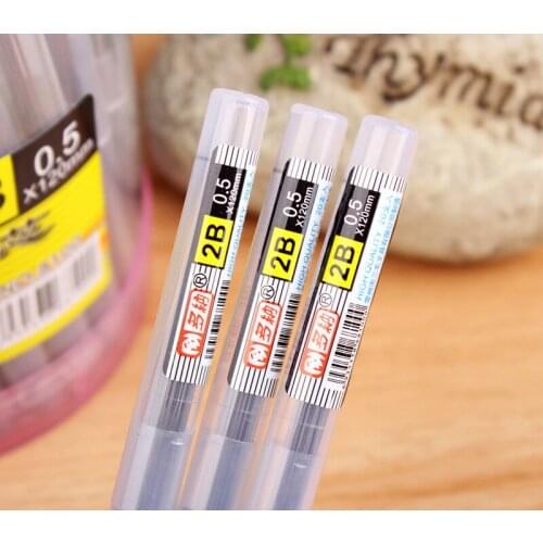 2B 0.5mm Lead automatically lead 2B 0.5 mm extra strong writing lubrication mechanical pencil lead for sale cheapest