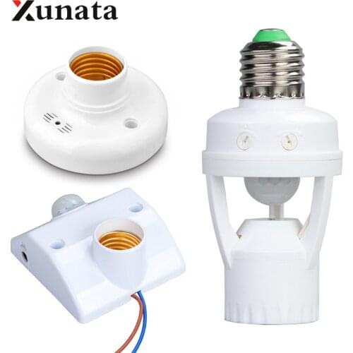 100-240V E27 Socket Converter PIR Motion Sensor Bulb Base Intelligent Light Bulb Switch Holder