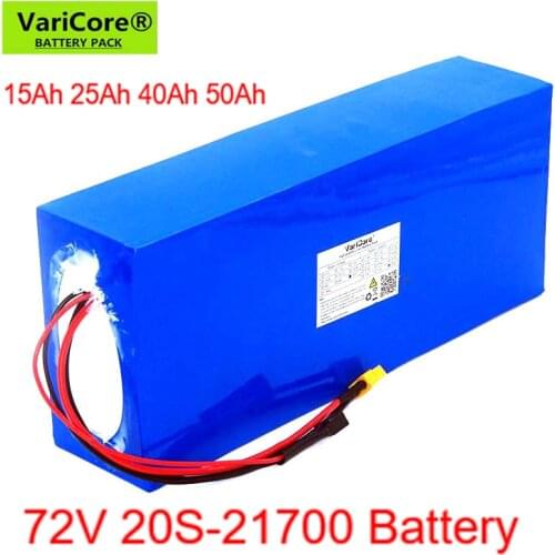 VariCore 20S 74V 25Ah 40Ah 50Ah 2500W electric bike battery 21700 72V electric scooter Moto lithium battery with BMS Protection
