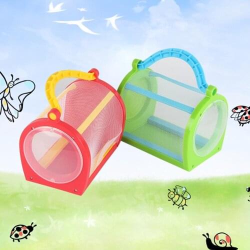 Fun Portable Net Catching Butterfly Insect Habitat House Cage with Carrying Handle Feeding Observation Experiment Outdoor Toys