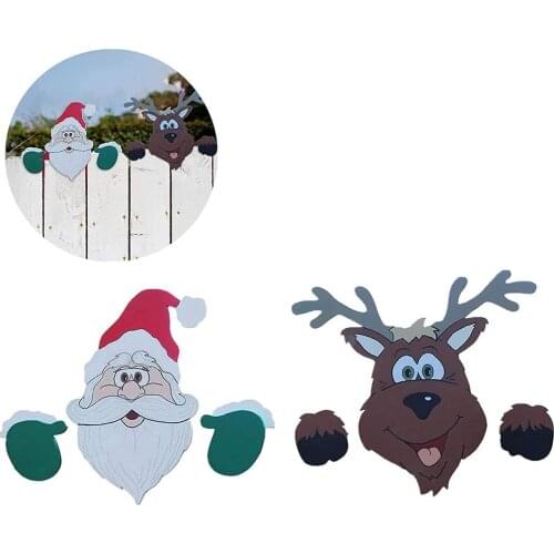Santa Claus Fence Peeper New Year Christmas Decoration Navidad Home Outdoor Holiday Home Christmas Decorations 2020