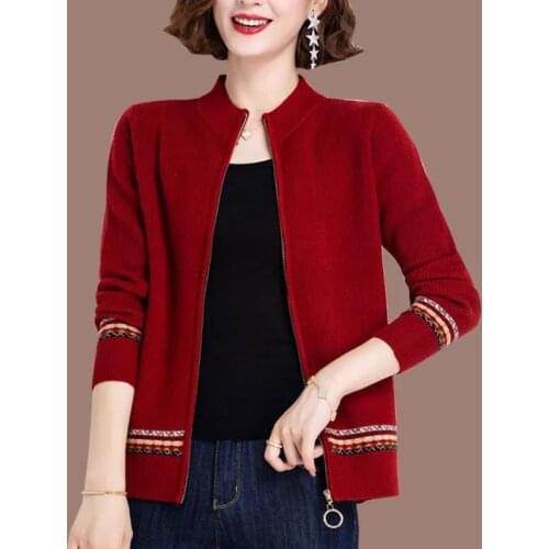 Tops Women Loose Sweater Jacket Spring Autumn Jackets S-6XL Fashion Coat 2021 Knitted Sweaters Cardigan Outerwear Female Hoodies