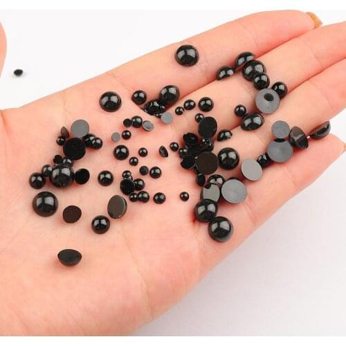 100-500Pcs 3-8mm Black Acrylic Safety Eyes Flat Back Beads For Bear doll Animal Puppet DIY Garment Craft Children Kids Toys Eyes