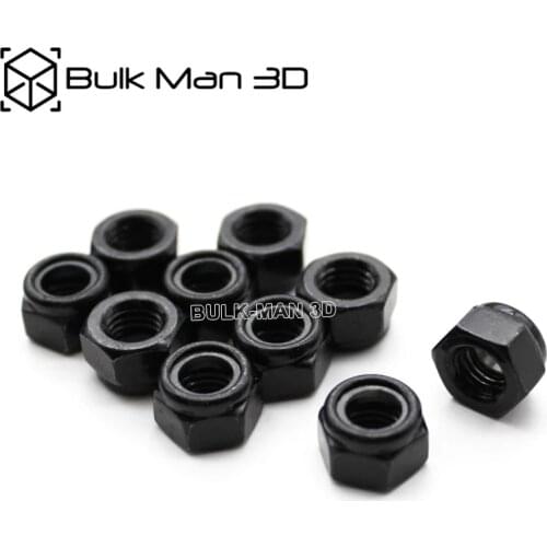 100pcs/Lot M5 Hex Lock Nuts Carbon Steel Thin Nut Fine Thread Nut Color Black