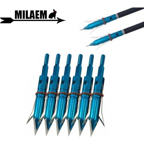 6/12pcs Archery Broadheads 2Blade Arrowhead 100Gr Stainless Steel Target Arrow Point Tips Bow Arrow Hunting Shooting Accessories