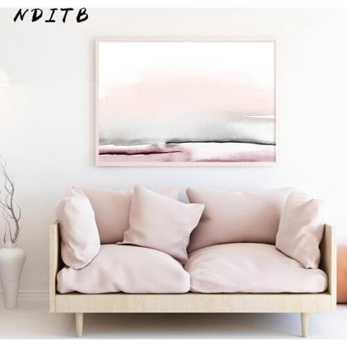 Watercolor Abstract Canvas Poster and Print Scandinavian Style Painting Decorative Picture Modern Living Room Nordic Decoration