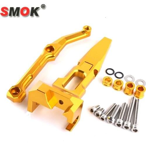 SMOK Motorcycle CNC Aluminum Adjustable Steering Damper Stabilizer Mounting Kit For Yamaha MT-09 MT 09 MT09 Tracer 2015-2017