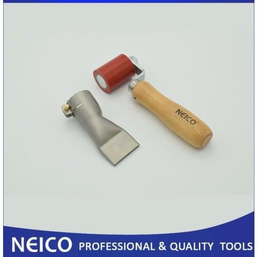 Free Shipping, 2PCS 45mm Silicone Seam Pressure Roller With 40mm Flat Nozzle For NEICO / BAK / HERZ Hot Air Gun