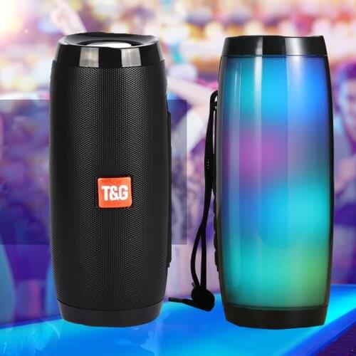 Wireless Speaker Portable Speaker Bluetooth Powerful High BoomBox Outdoor Bass HIFI TF FM Radio with LED Light