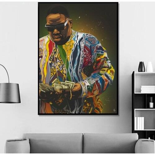 Biggie Hip Hop Rap Star Music Poster Wall Art Painting oil painting Canvas Poster Home Decor Canvas Print
