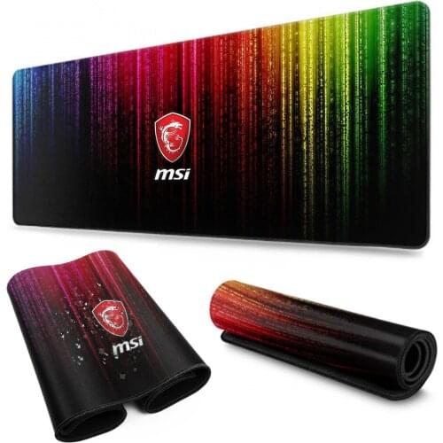 MSI Mouse Pad Large XXL Gamer Anti-slip Rubber Pad Gaming Mousepad to Keyboard Laptop Computer Speed Mice Mouse Desk Play Mats