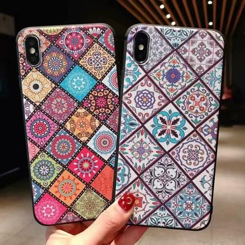 For iphone x xs Case 3D Emboss Flower Soft silicone Case For iphone 6 6s 6plus 7 8 7plus 8plus max xr 5 5s se Case cover