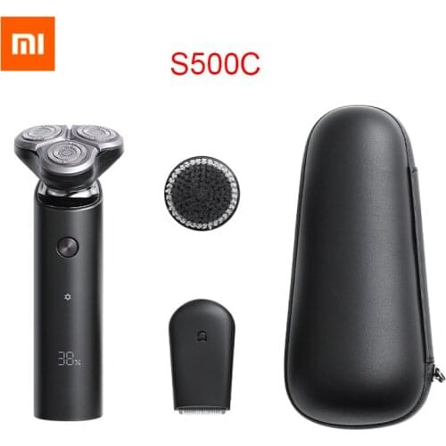 Xiaomi Mijia Electric Shaver S500 S500C 3 Head Flex Razor Dry Wet Shaving Washable Portable Beard Trimmer Face Cleansing 3 In 1
