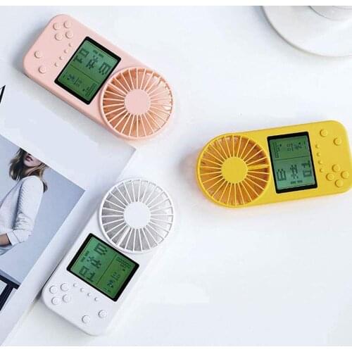 Mini fan game console childrens handheld game console handheld fan game console usb hanging neck fan