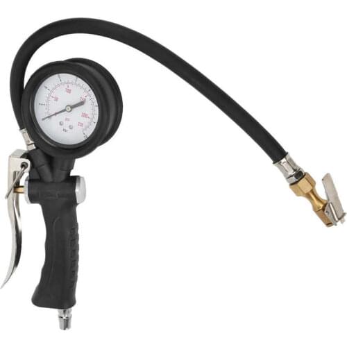 Tyre Pressure Meter Tire Pressure Inflator Gauge Handheld for Car Motorcycle with Rotatable Head 20104