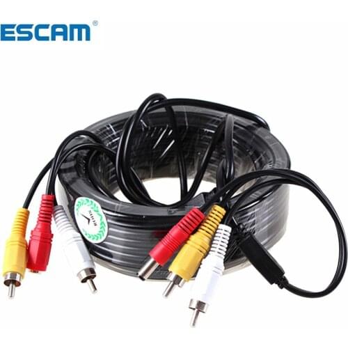5M / 10M / 15M / 20M Security CCTV Cable RCA CCTV Camera Video Audio AV Power Cable For Surveillance Camera DVR System
