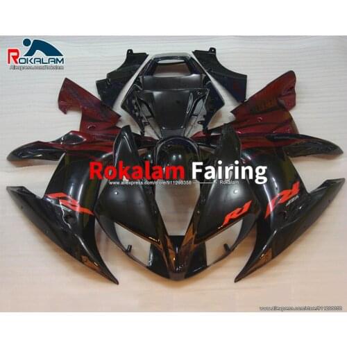 Cowlings For Yamaha R1 YZF1000 2002 2003 YZFR1 02 03 Black Red ABS Motorcycle Body Kit (Injection Molding)