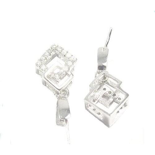Beadsnice Pendant Bail 925 Sterling Silver Pinch Bail Pendant Clip Jewelry Making 25885