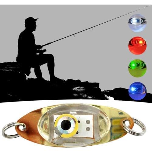 Flash Lamp Fish Lure Eye Shape Night Fishing Underwater Fish Lure LED Deep Drop Flashing Light Tackle Tool