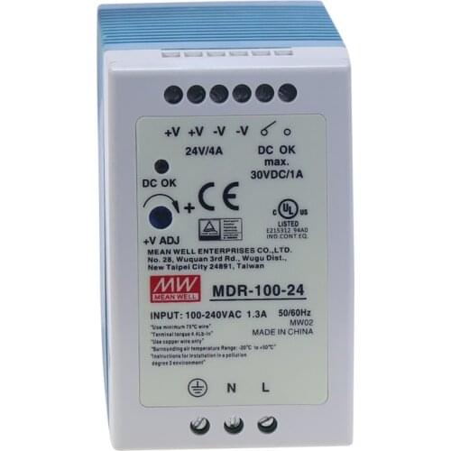 MDR-100 100W Single Output 5V 12V 15V 24V Din Rail Switching Power Supply AC/DC