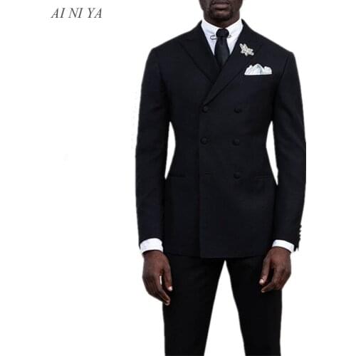 New Arrival Casual Suit Men For Wedding Custom Made Slim Fit Groomsmen Tuxedos Autumn Party Formal Tuxedo 2 Pcs Blazer Pants