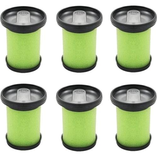 Pack of 6 Washable Filter Replacement Parts for Gtech Multi MK2 Cordless Vacuum Cleaner Accessories