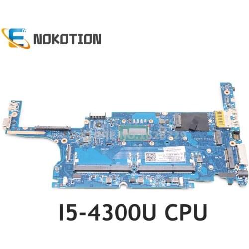 NOKOTION 817919-601 817919-001 6050A2560501-MB-A02 For HP EliteBook 820 G1 Laptop Motherboard I5-4300U CPU DDR3L