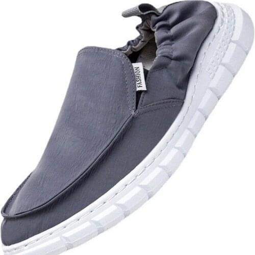New Fashion Flat Shoes In 2021 Spring Autumn Breathable Slip-on Shallow Mens Vulcanize Shoes Wear-resisting Suitable for Daily