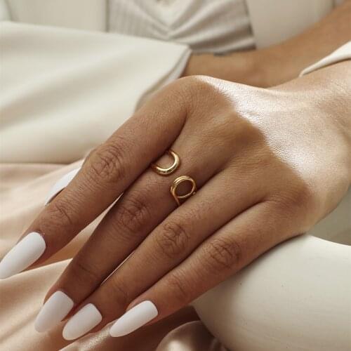 MANGOSKY New Design Twine Style Simple Rings For Women Open Ring