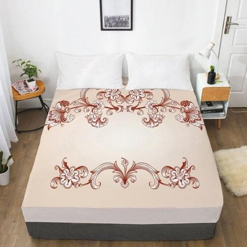 Fitted Sheets With Elastic Band Mattress Cover 3D HD Printed Bedsheet Bed Sheet Linens 160X200/90x200CM Bedding Simple