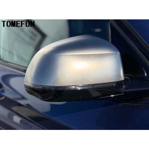 TOMEFON car auto Exterior styling For 2018 BMW X3 ABS Chrome Matte wing fender rear-view door mirror reflection cap trim