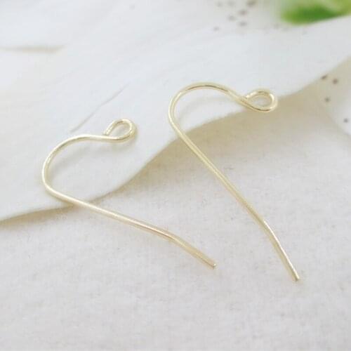 Vacuum plating gold color earhook Loop hang drop Earring Hooks for making jewelry accessories ear hooks 23*12mm 10pairs