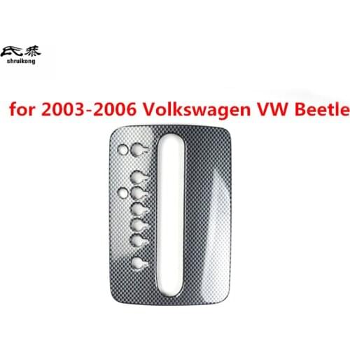 1pc Car stickers carbon fiber ABS gear panel decoration cover for 2003-2012 Volkswagen VW Beetle car accessories