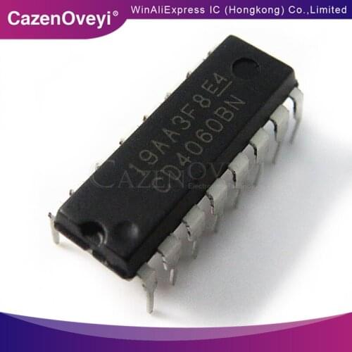 10pcs/lot CD4060BE CD4060 4060 Ripple Carry Binary Counter IC DIP-16 pin Low Power In Stock